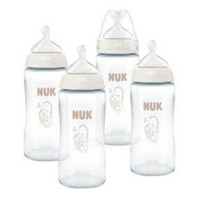 Lot de 4 biberons First Choice en verre, 240ml