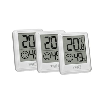 Thermo-hygromètres numériques, lot de 3