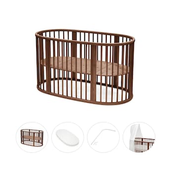 Bundle Sleepi V3 inkl. Matratze und Spannbetttuch, Himmelstange und Himmel
