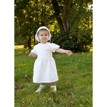Kleid kurzarm Apfel Lochstickerei