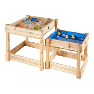 Sand- und Wassertisch aus Holz, 2er Set
