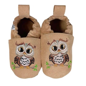Kinderschuhe RecyStep Eule beige