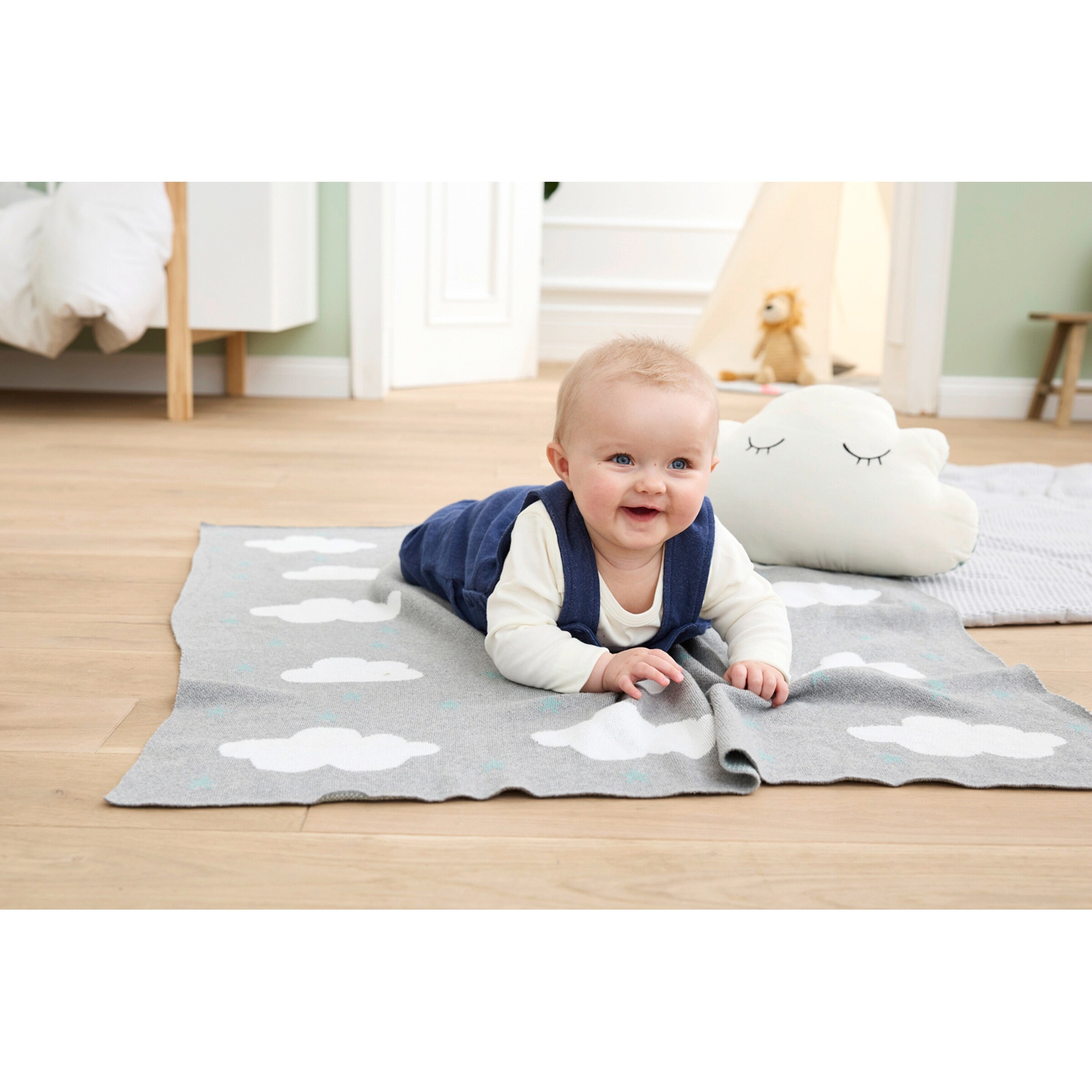 Thumbnail - Bornino Home Babydecke Strick 80x100 cm