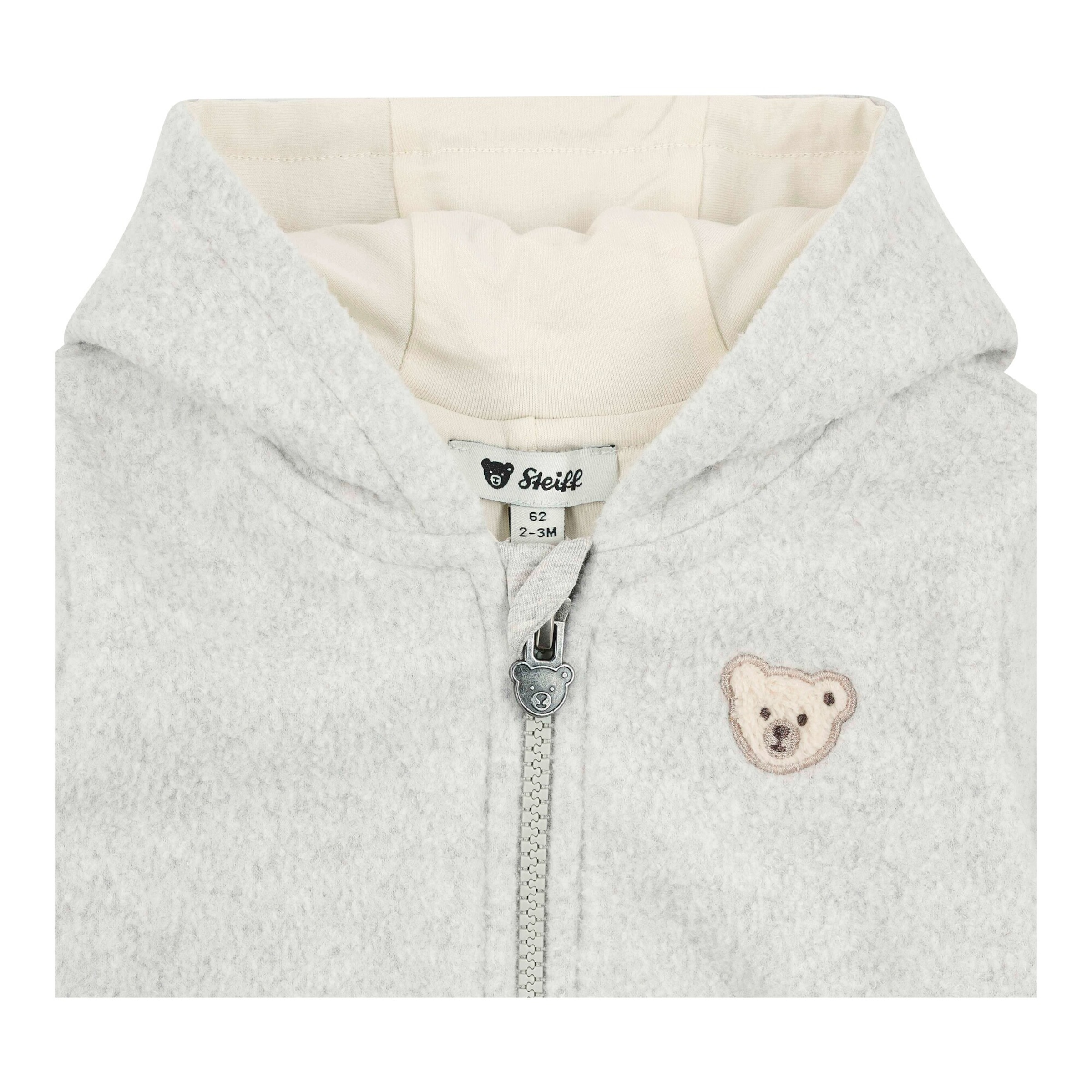 Fleece-Overall Kapuze mit Ohren und Klappfuß