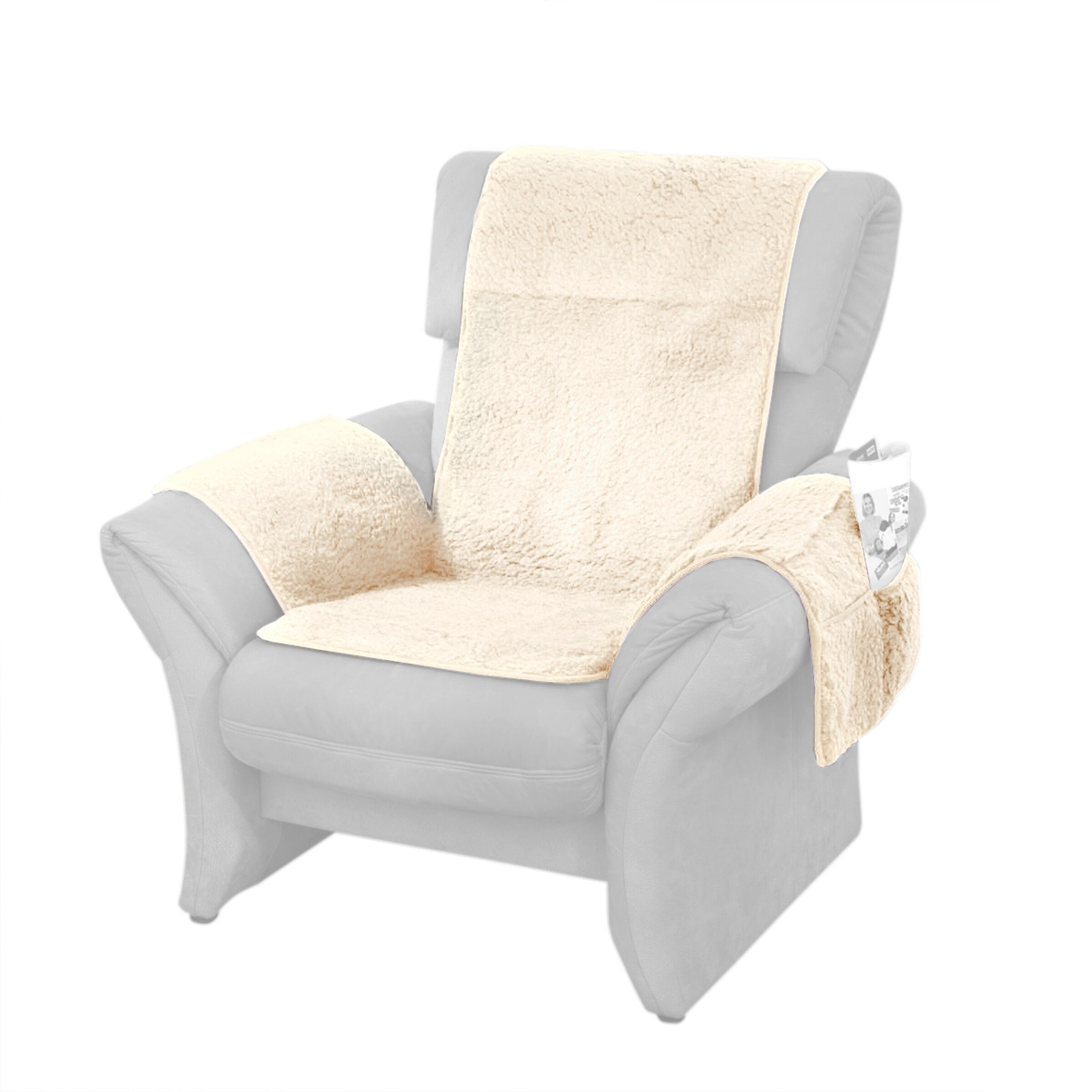 Sesselschoner mit Schurwolle