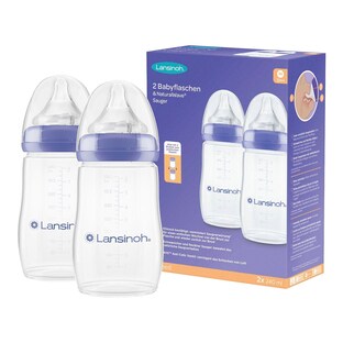 2er-Pack Babyflaschen mit NaturalWave Sauger, Weithals, 240 ml, Gr.M