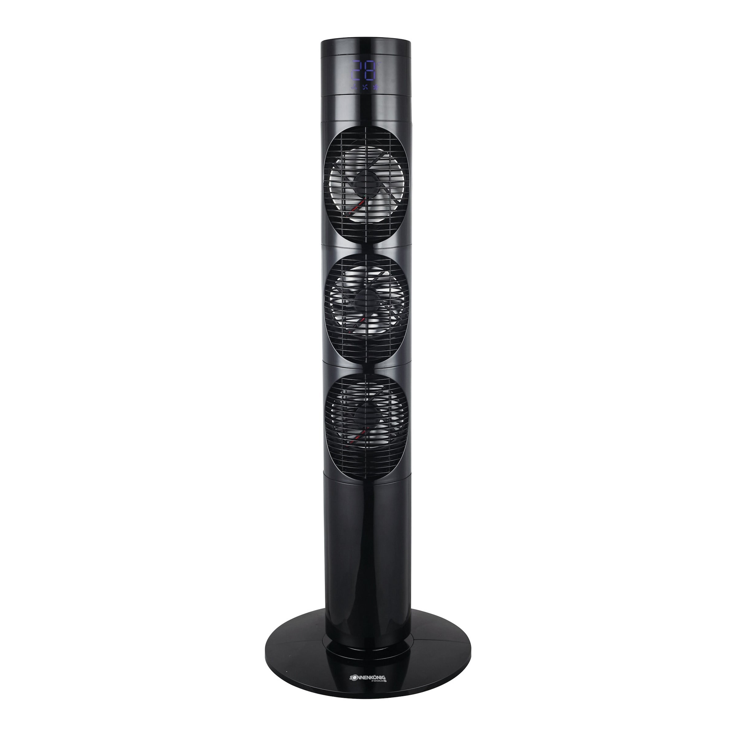 Turmventilator mit Fernbedienung "Dolmen 3" schwarz
