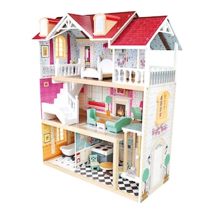 Maison de poupées 3 étages avec mobilier