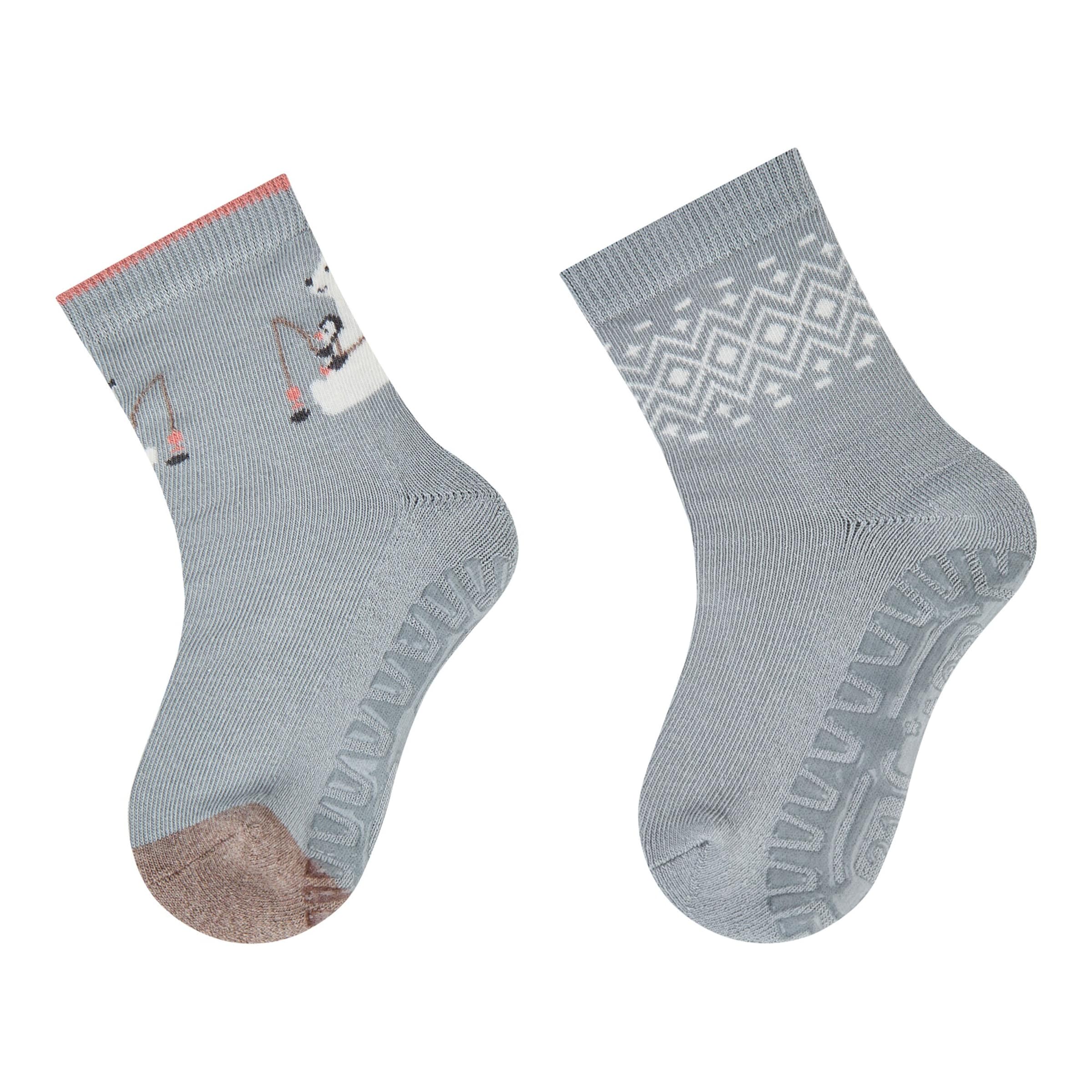 Sterntaler 2er-Pack ABS-Socken Fliesen Flitzer Eisbär