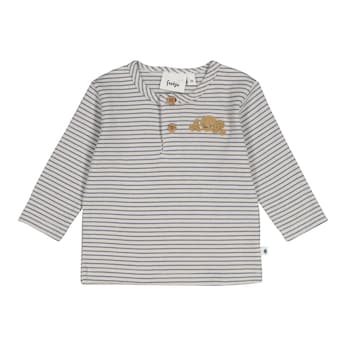 Henley-Shirt langarm Croissant Ringel