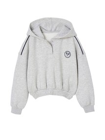 Mädchen Sport-Kapuzensweatshirt mit Recycling-Polyester