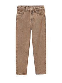 Mädchen Mom-Jeans mit hohem Bund, Bundweite verstellbar