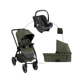 Kombikinderwagen Samba 2 Trio-Set inkl. Babyschale Tulip, Moskitonetz und Regenschutz