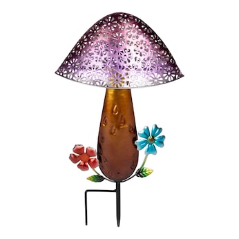 Champignon solaire à LED, mauve