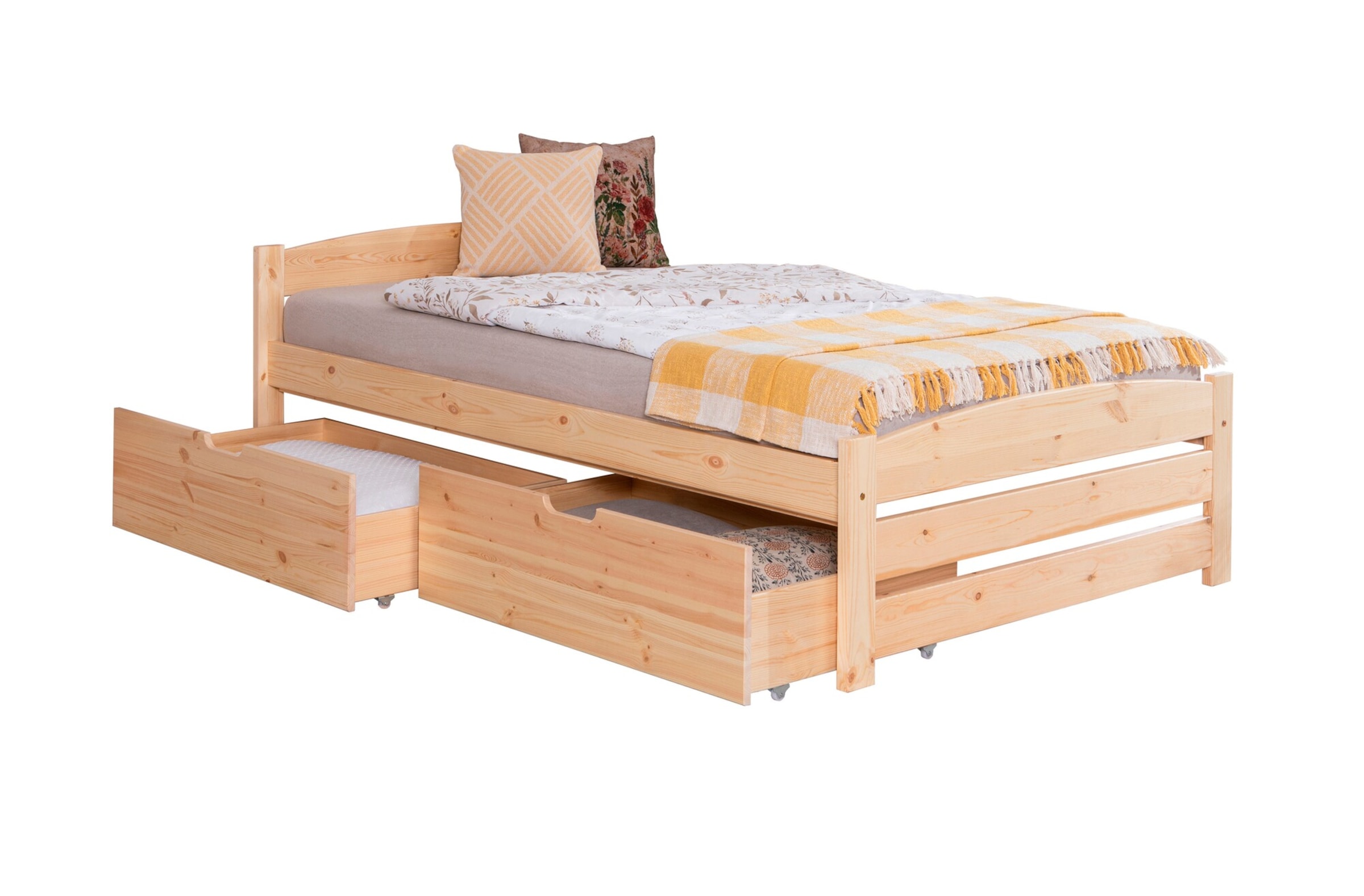 Ticaa Stauraumbett Seniorenbett „Loni“, Funktionsbett, Seniorenzimmer