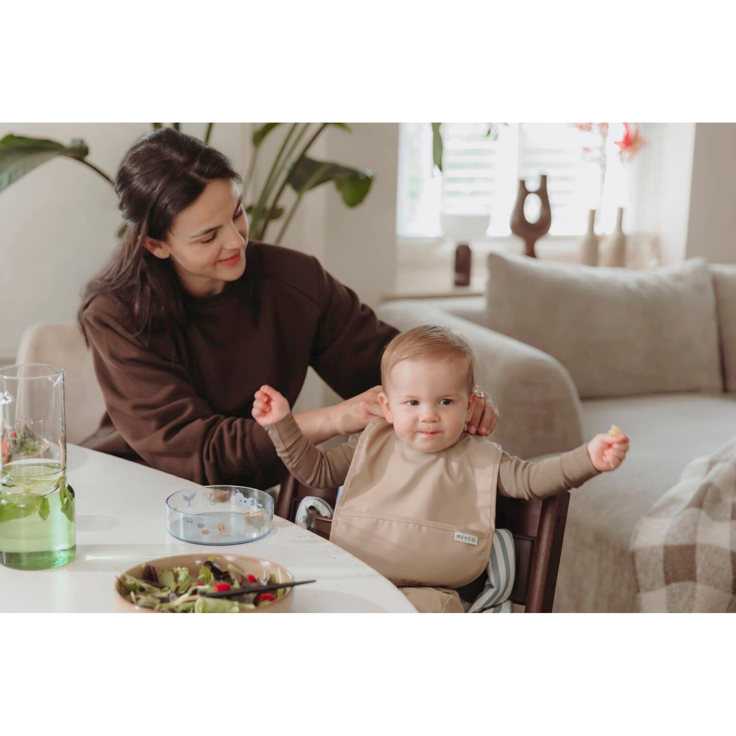 Meyco Baby 2er Pack Lätzchen mit Auffangschale