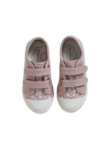 Mädchen Stoff-Sneakers mit Klett und Anziehtrick