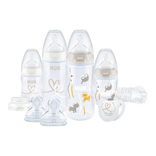 9-tlg. Babyflaschen-Set First Choice Plus Temperature Control, Anti-Kolik-Weithals, 150-300ml, 0-6M