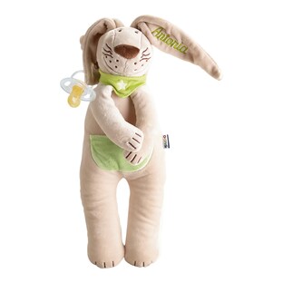 Peluche lapin attache-sucette