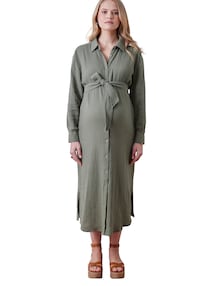 Hemdblusenkleid aus Musselin, Schwangerschaft & Stillzeit