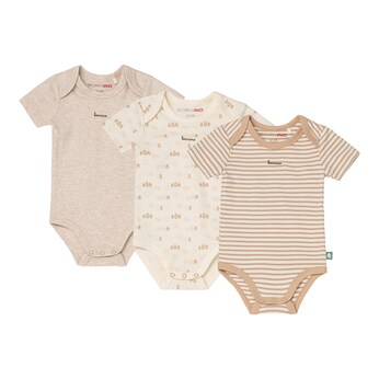 3er-Pack Bodys kurzarm Ringel Haus