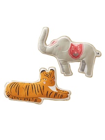 2er-Pack Kinder Kissen INDIA, Tiere