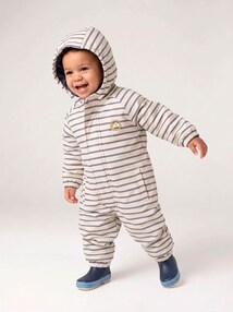 Baby Regen-Overall mit Fleecefutter und Kapuze, Recycling-Polyester