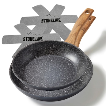STONELINE Back to Nature Pfannen-Set 4-teilig | ohne Deckel - Holzoptik