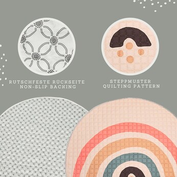 Krabbeldecke XXL gesteppt 150 cm