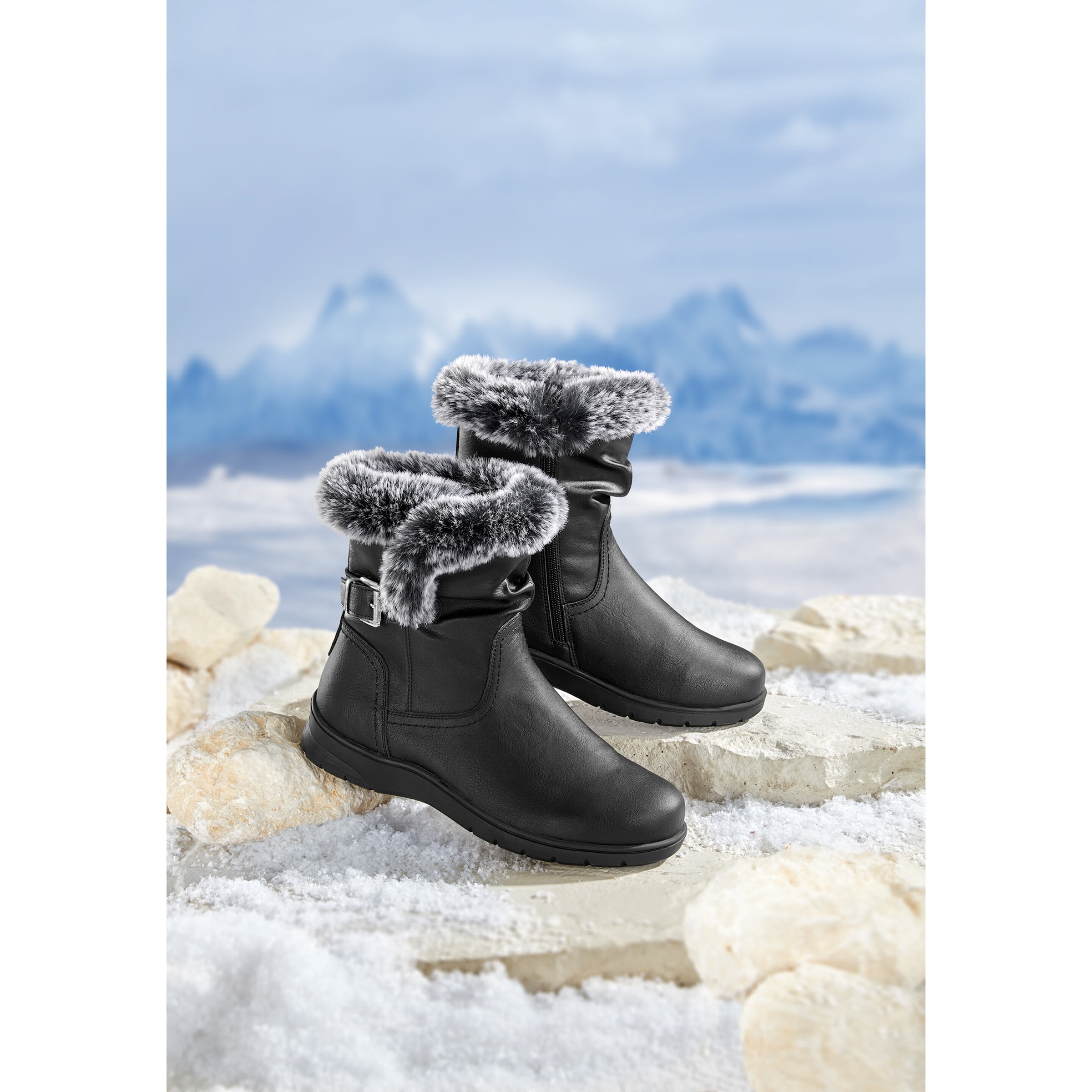 Winterstiefel mit Leder"Tatjana"