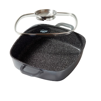 STONELINE Servierpfanne Eckig 24 cm | mit Deckel