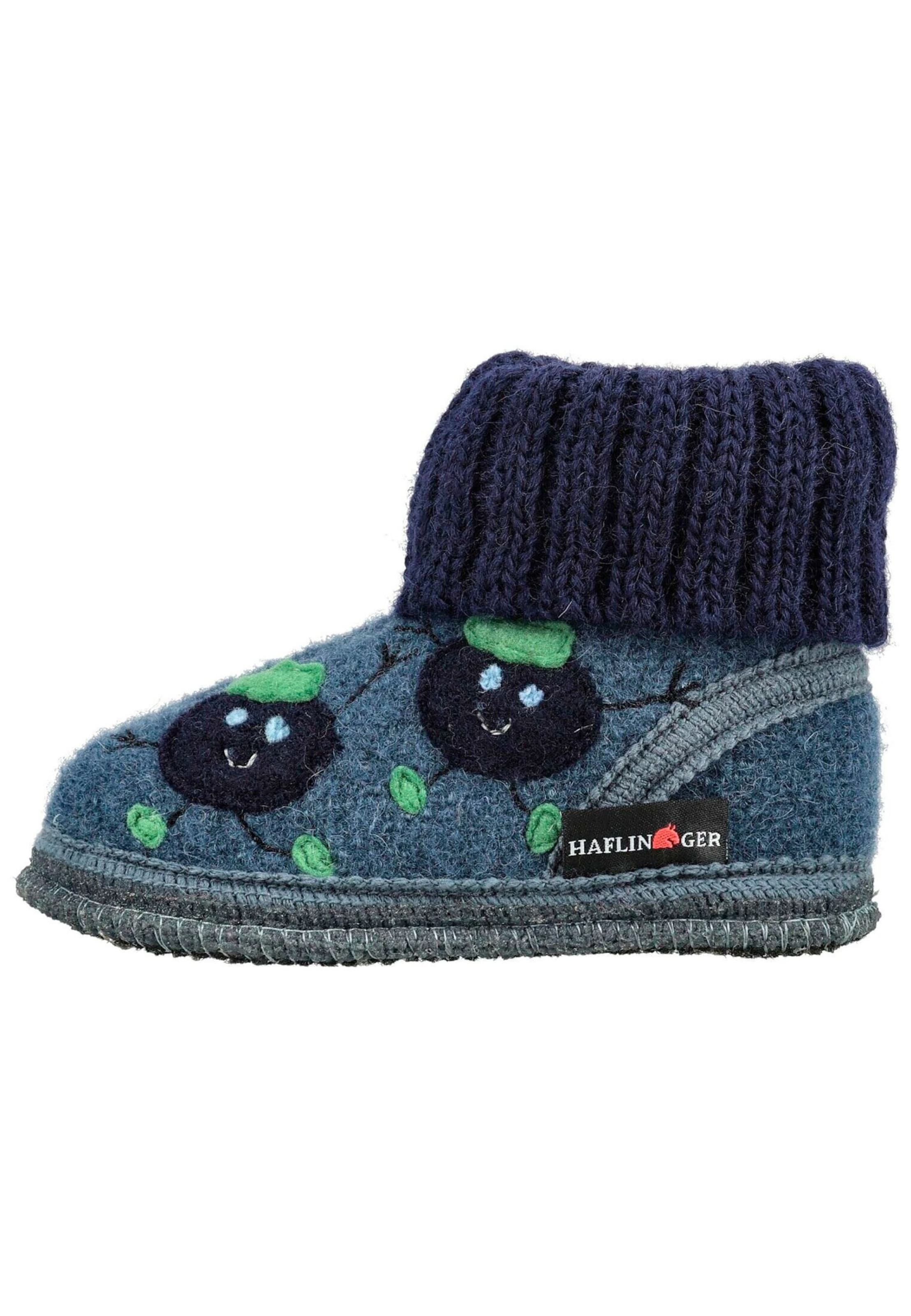 Haflinger Hausschuhe HÜTTENSCHUH BLAUBEERE