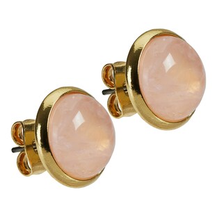 Clous d'oreilles « Quartz rose », 1 paire