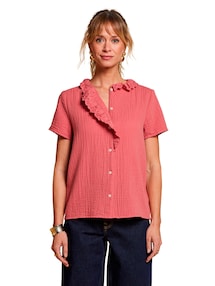 Musselin-Umstandsbluse mit Volants, Mama-Tochter-Capsule