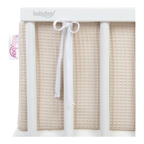 Tour De Lit En Maille Babybay Boxspring XXL Blanc Étoiles Scintillantes Rosé