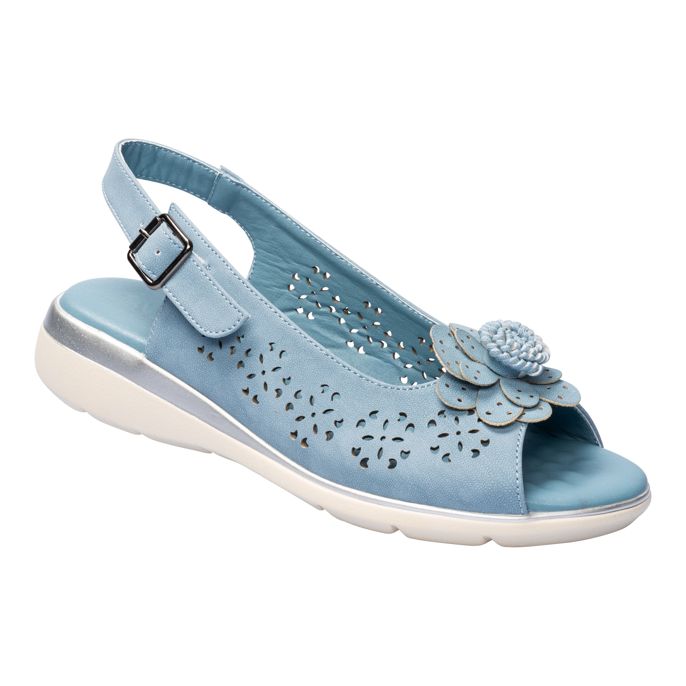 Komfort-Sandalette „Rose“ blau 36 Damen