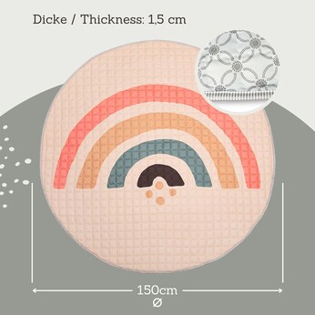 Krabbeldecke XXL gesteppt 150 cm