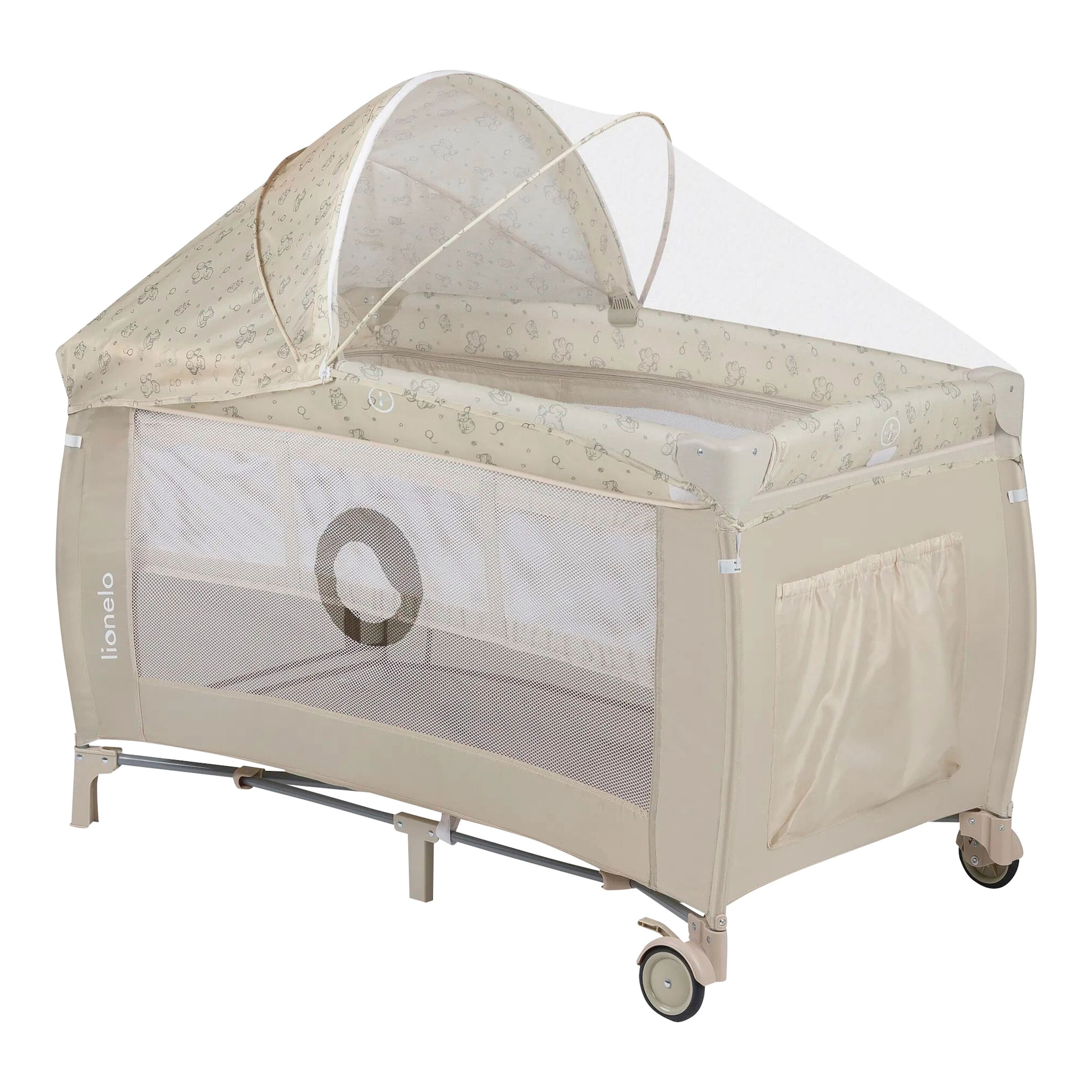 Lionelo Unisex Reisebett Sven Plus 2In1 Beige Baby Größe 71 X Größe 86 X 127 Mm