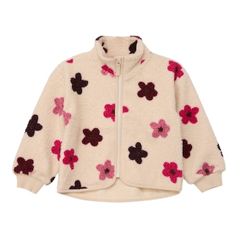 Plüschjacke Blumen