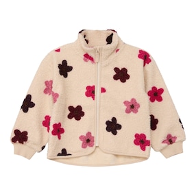 Veste peluche fleurs