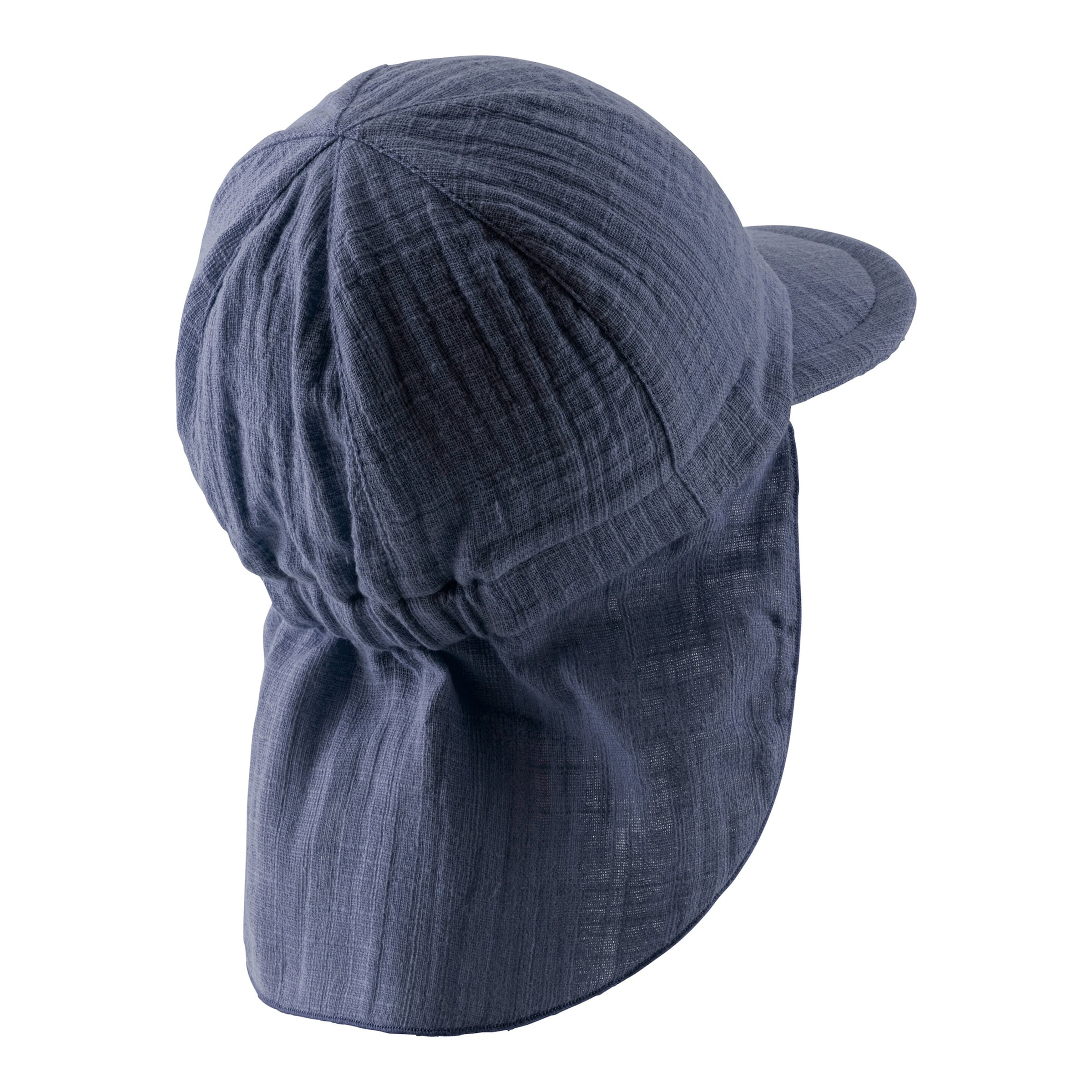 Musselin-Schirmmütze mit Nackenschutz