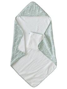 Baby Geschenk-Set: Badetuch & Waschhandschuh WALDSPAZIERGANG
