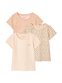 T-Shirts Mädchen 3er-Pack Kurzarm