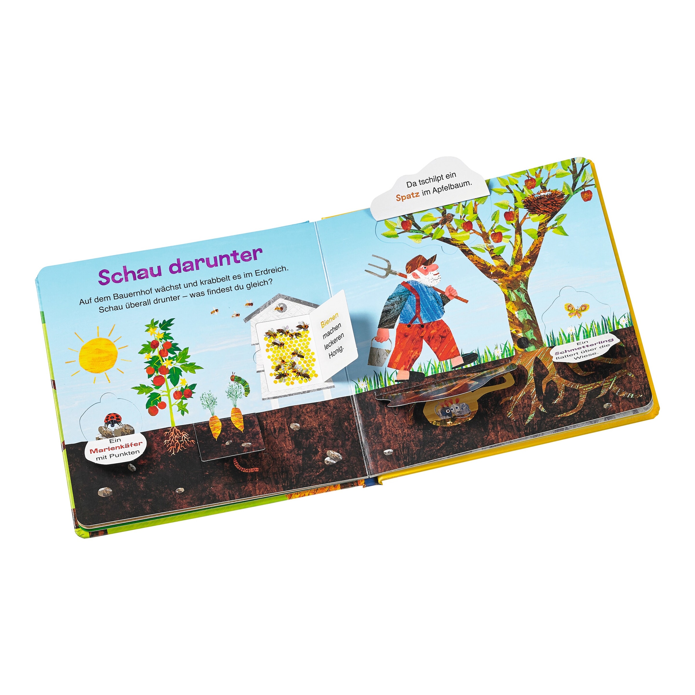 Pappbilderbuch Auf dem Bauernhof Die kleine Raupe Nimmersatt