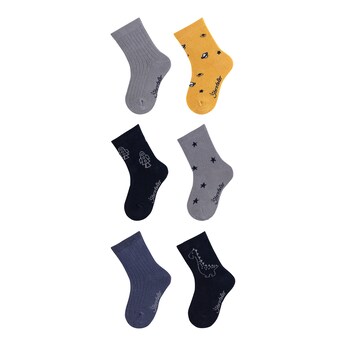6er-Pack Socken Weltall Dino