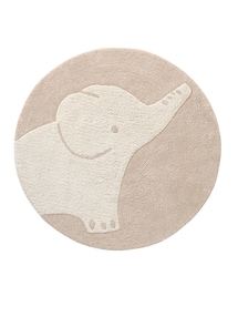 Runder Kinderzimmer Teppich ELEFANT