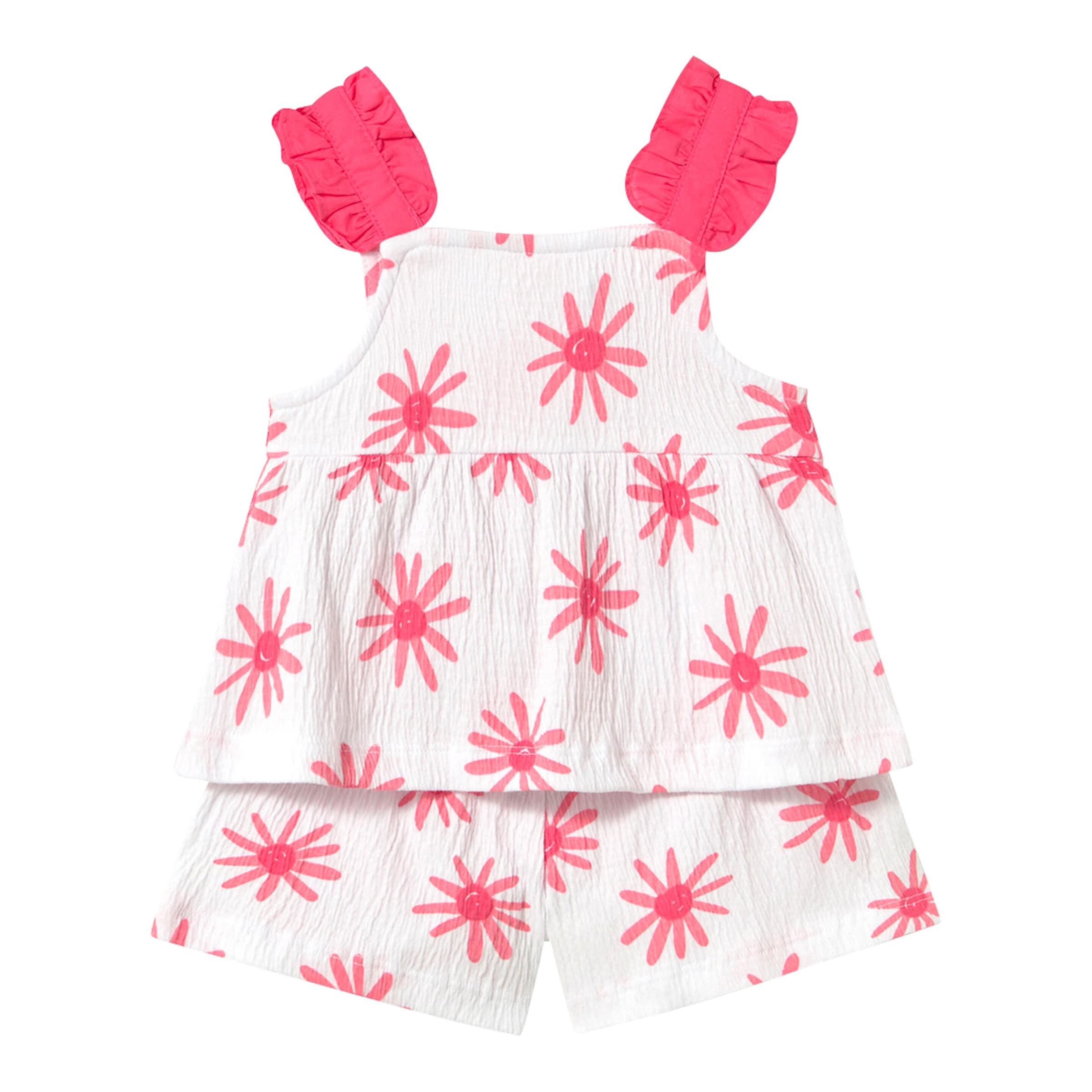 Mayoral Baby 2-tlg. Set Krepp-Top und -Shorts Blumen