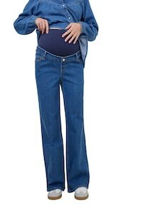 Weite Umstands-Jeans, Bundweite verstellbar