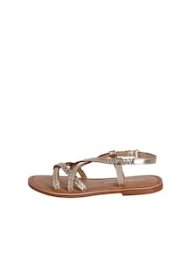 Ledersandalen geflochten mit Klett Mädchen