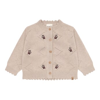 Strickjacke Ajour Blumen